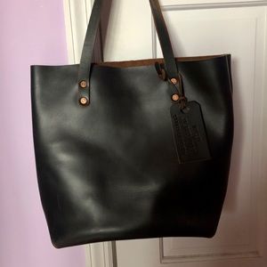 KMM & Co. Rare All-Navy Leather Tote